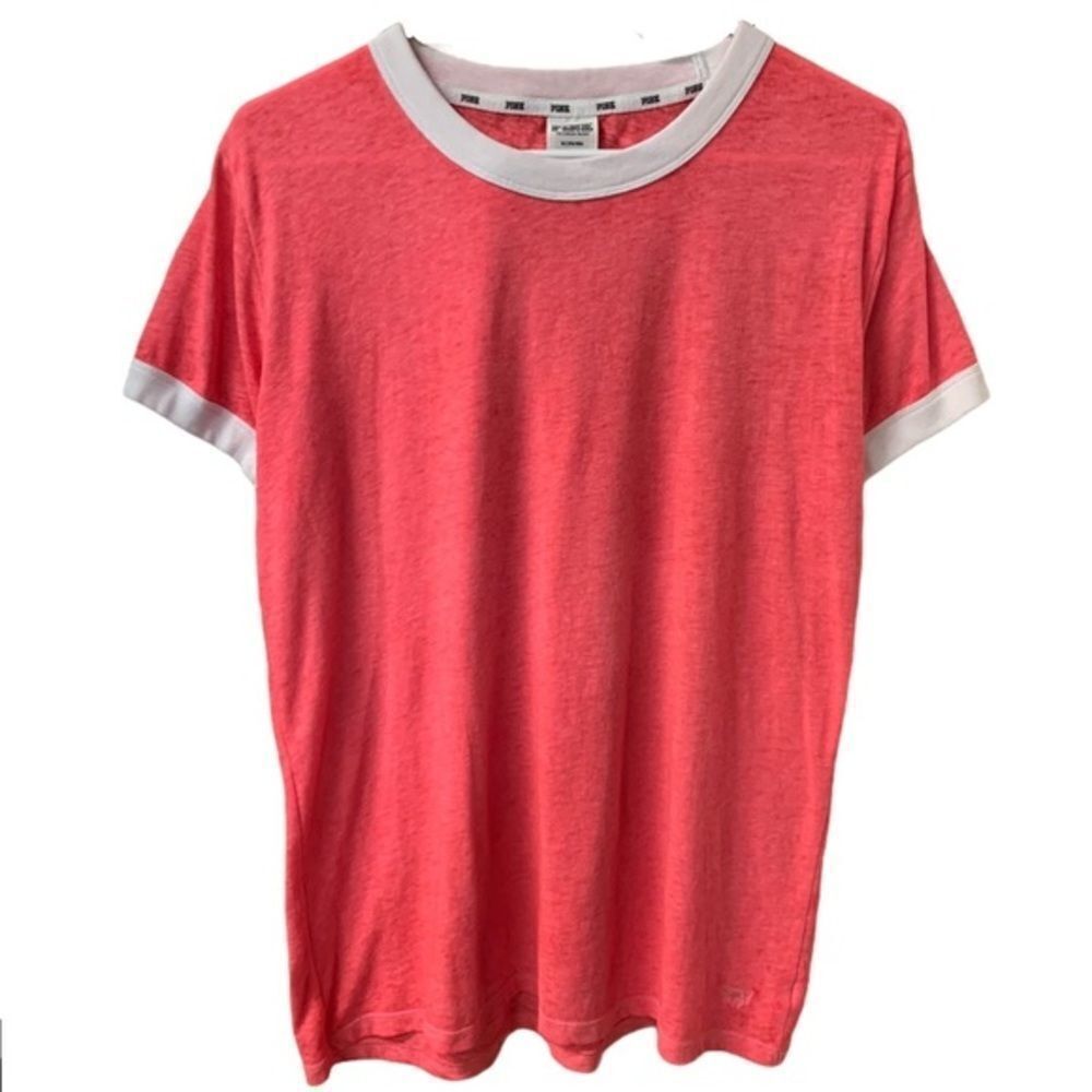 Pink Victoria Secret Pink & White Campus T…